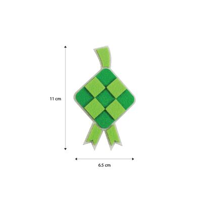 Felt Raya Ketupat Pencil Topper - Size