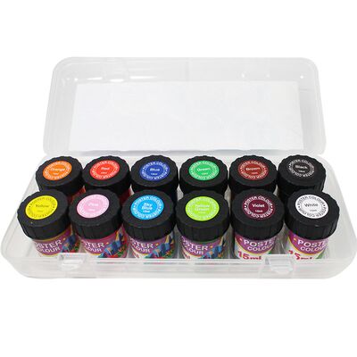 KS Poster Colour Set - 12 x 15ml Assorted Colours