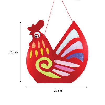 Rooster Lantern Pack of 10 - Size