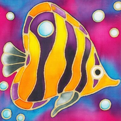 Batik Painting Malaysia - Angelfish Batik