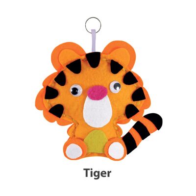 Felt Animal Plushie Kit - Tiger