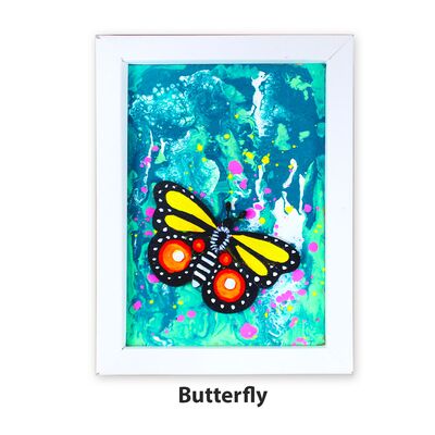 Pour Art Painting Kit With 3D Frame - Insects Theme - Butterfly