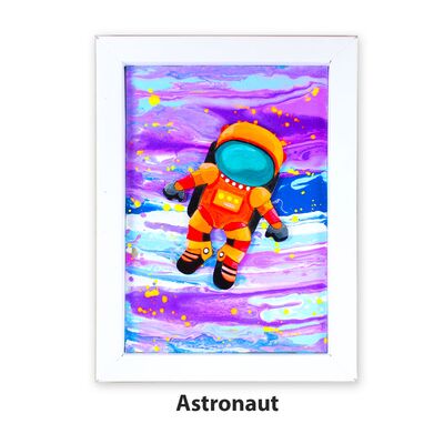 Pour Art Painting Kit With 3D Frame - Space Theme - Astronaut