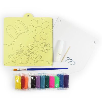 Sand Art Key Hanger Board Kit - Contents