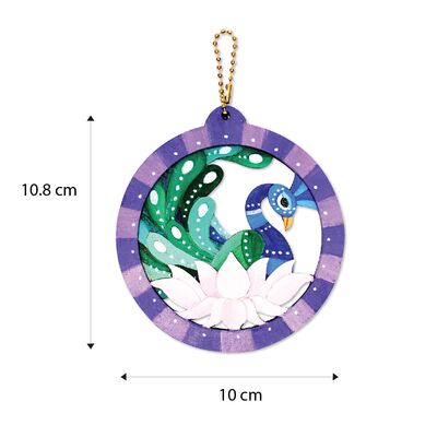 3D Deepavali Hanging Deco Kit - Lord Ganesha and Peacock - Size