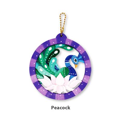 3D Deepavali Hanging Deco Kit - Peacock