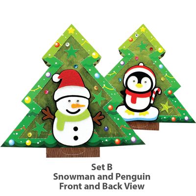 Christmas Tree Character Lamp Kit  - Set B - Snowman and Penguin