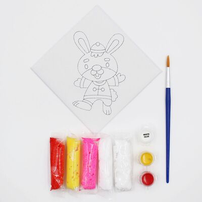 Chinese New Year Foam Clay Canvas Kit - Rabbit Year - Contents
