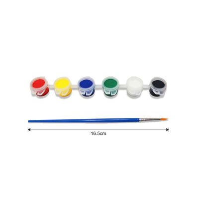 KS Colour Bucket And Paint Brush Set - 6 x 2.5ml