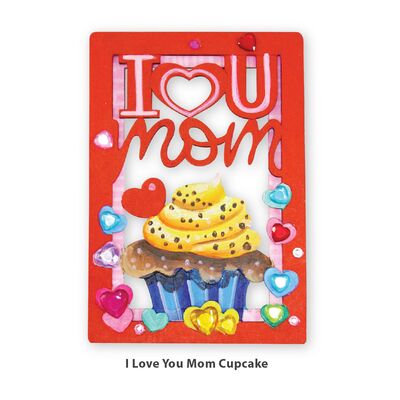 Paint With Love - 3D Mother’s Day Deco Stand Kit - I love you Mum Cupcake