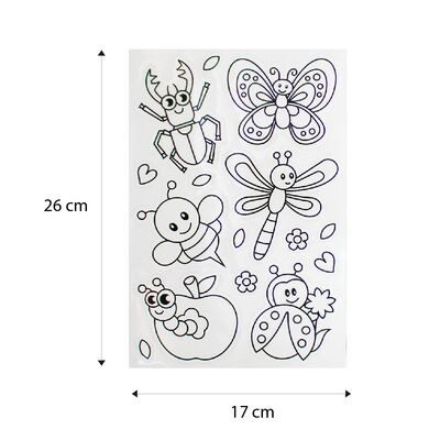 Suncatcher Window Deco Kit - Cute Bugs And Insects - Size