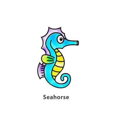 Suncatcher Window Deco Kit - Sealife Animals - Seahorse