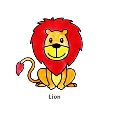 Suncatcher Window Deco - Zoo Animals - Lion