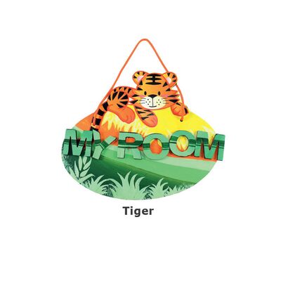 Animal Door Sign Kit - Tiger