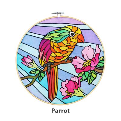 Batik Painting Hoop Kit - Parrot