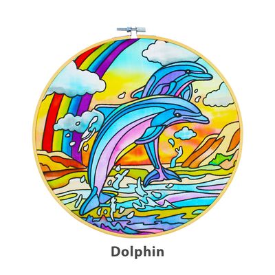 Batik Painting Hoop Kit - Dolphin