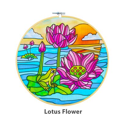 Batik Painting Hoop Kit - Lotus Flower