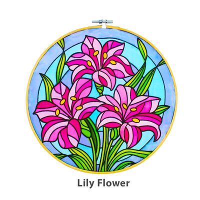 Batik Painting Hoop Kit - Lily Flower