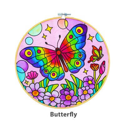 Batik Painting Hoop Kit - Butterfly