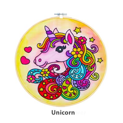 Batik Painting Hoop Kit - Unicorn