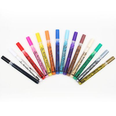 Flysea Acrylic Paint Marker Pens - 14 Colours