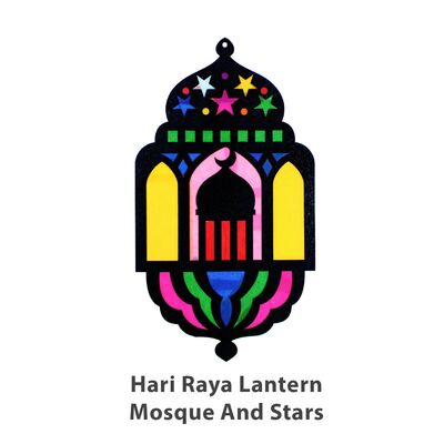 Suncatcher Hari Raya Lantern Kit - Hari Raya Lantern Mosque and Stars