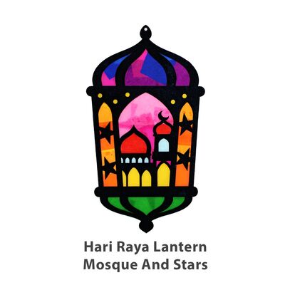 Suncatcher Hari Raya Lantern Kit - Hari Raya Lantern Mosque and Stars