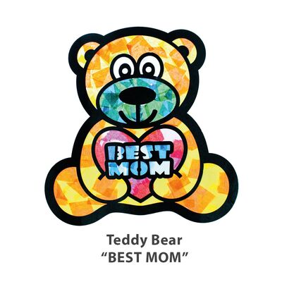 Suncatcher Mother's Day Paper KIt - Teddy Bear Best Mom