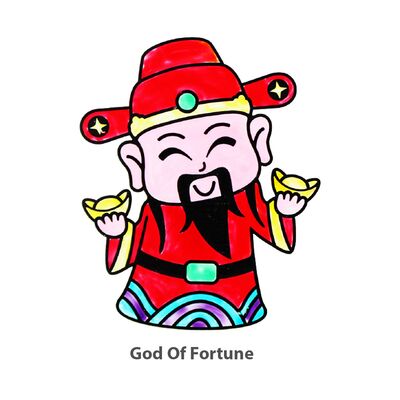 Suncatcher Window Deco Kit - God Of Fortune