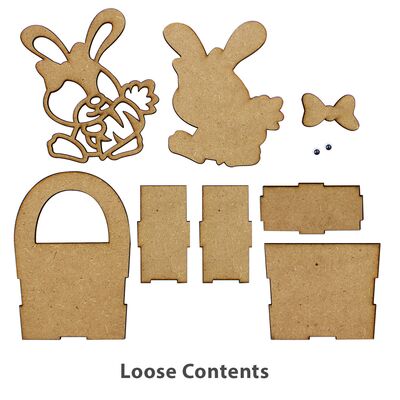 Wooden Bunny Candy Box Loose - Contents