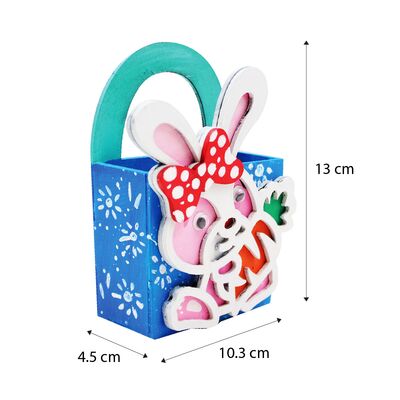 Wooden Bunny Candy Box - Size