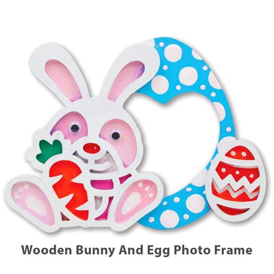 Wooden Bunny Photo Frame