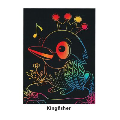 Scratch Art Bird - Kingfisher
