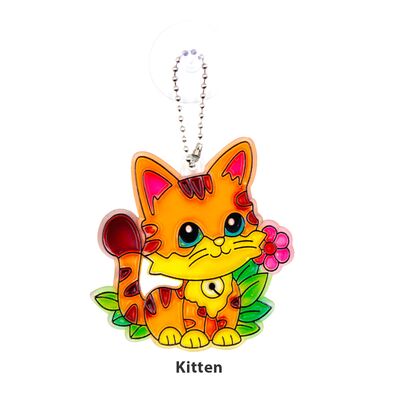 Suncatcher Board Deco Painting Suction - Kitten