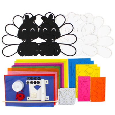 LED Cutie Felt Table Lamp Box Kit - Contents