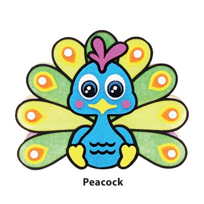 LED Cutie Felt Table Lamp Box Kit - Peacock