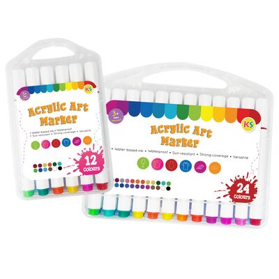 Acrylic Art Marker - 12 / 24 Colours
