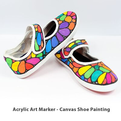 Acrylic Art Marker - Canvas Shoes Painting