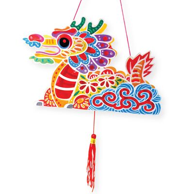 Dragon Lantern With LED Light Kit - Pack of 5