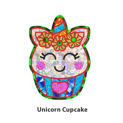 Foil Art 4-in-1 Unicorn Board Kit - Unicorn on Cupcake