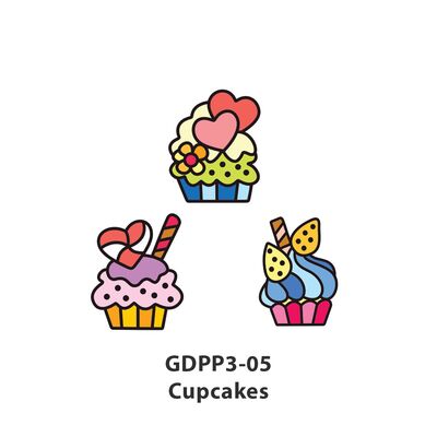Glass Deco Reelable Kit - GDPP3-05 - Cupcakes