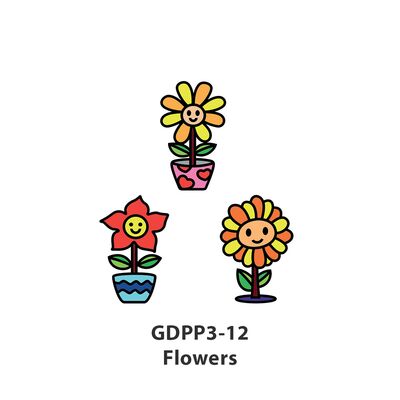 Glass Deco Reelable Kit - GDPP3-12 - Flowers