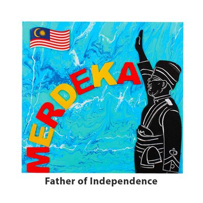 Merdeka Pour Art Canvas Painting Kit - Father of Independence