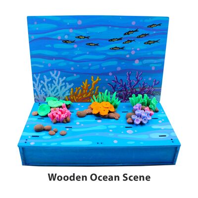 Ocean Wonders Clay Scene Kraft Box Kit - Includes Ocean Backdrop