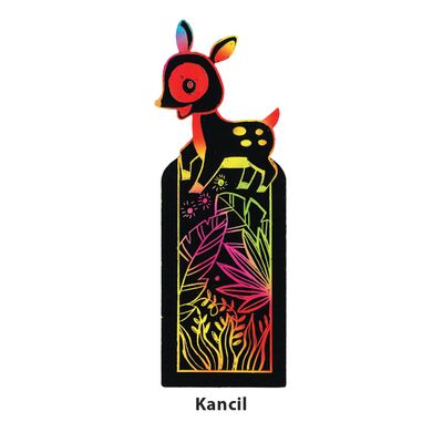 Scratch Art Bookmark Wild Life Part 2 - Kancil
