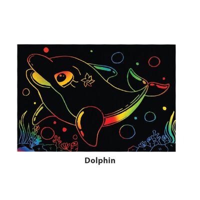 Scratch Art Sealife Kit - DolphinScratch Art Sealife Kit - Contents