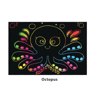 Scratch Art Sealife Kit - Octopus