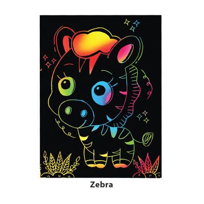 Scratch Art Wild Animals Kit Part 2 - Zebra