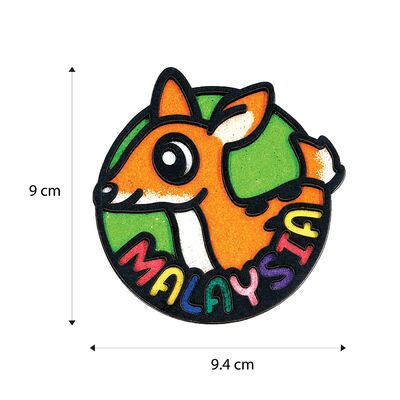 Sand Art 3D Malaysia Team Magnet - Pack of 2 - Size