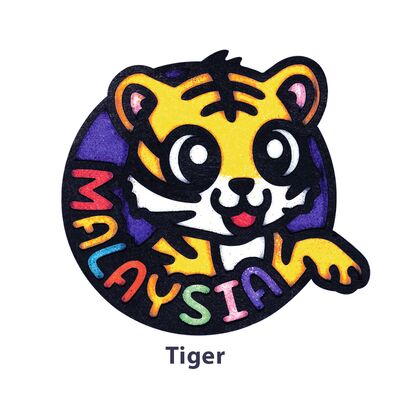 Sand Art 3D Malaysia Team Magnet - Pack of 2 - Tiger